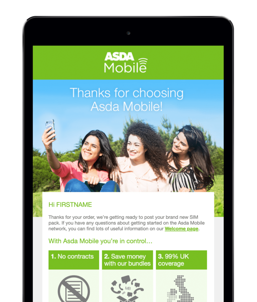 Asda Mobile html email